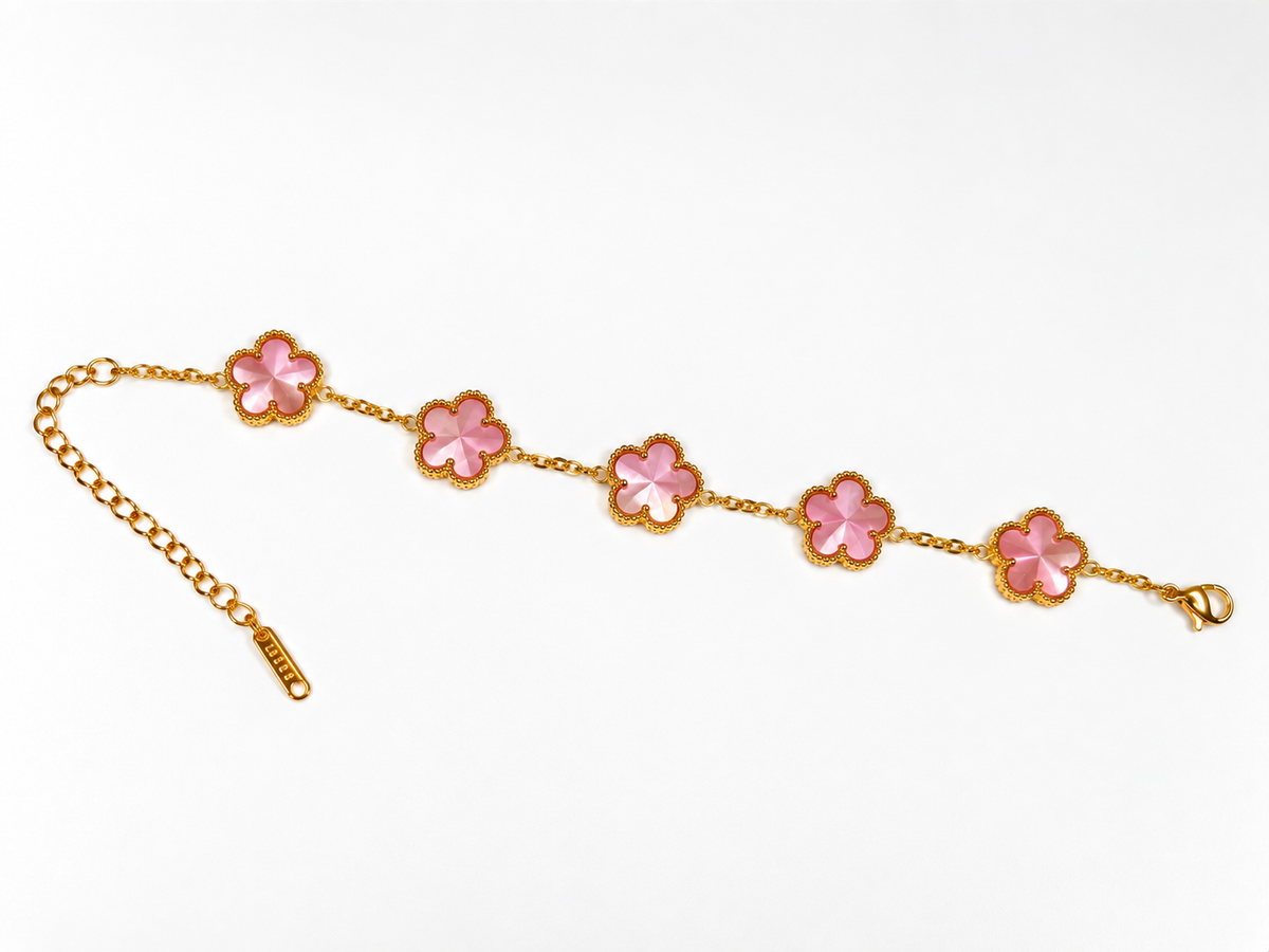 Clover Flower Stainless Steel Bracelet – 6 Colors